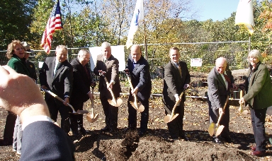 Officials with shovels-2012 Greenway groundbreaking